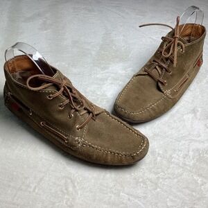 Marc Joseph New York Broadway Olive Green/Tan Suede Chukka Boots Womens 8 Brazil